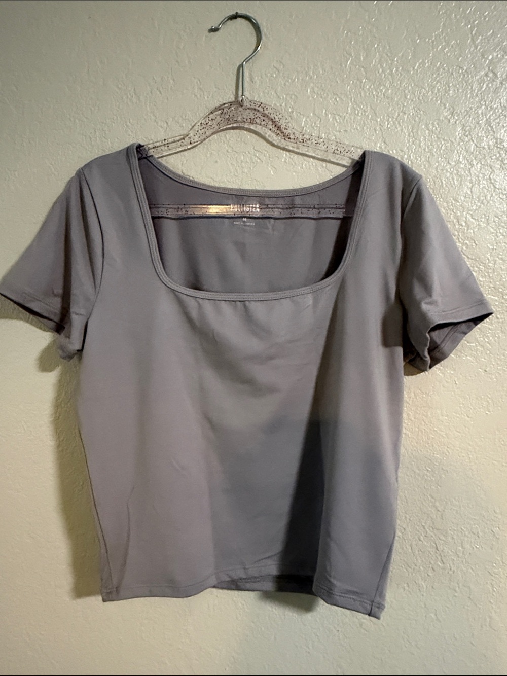 Hollister seamless fabric square neck tee